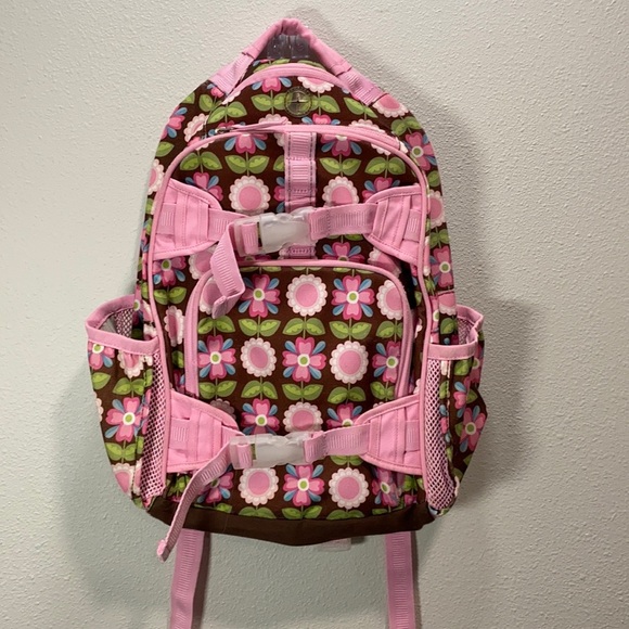 Pottery Barn Kids Accessories Pottery Barn Backpack Floral Pink Brown Poshmark
